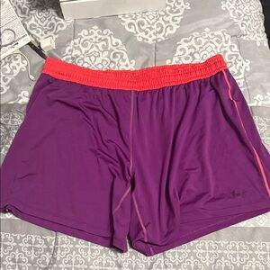 Nike Purple and Red Women's Athletic Shorts